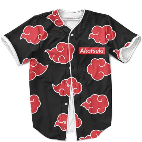 Akatsuki Clouds Supreme Pattern Black & Red MLB Baseball Uniform