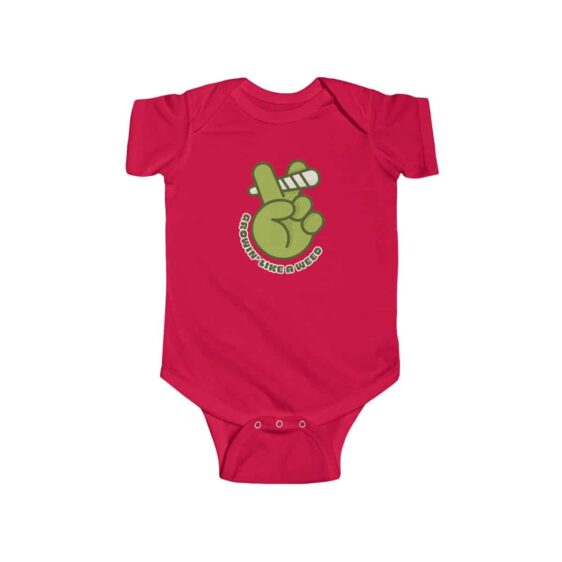 Growing Like A Weed Cannabis Blunt Stylish Baby Onesie