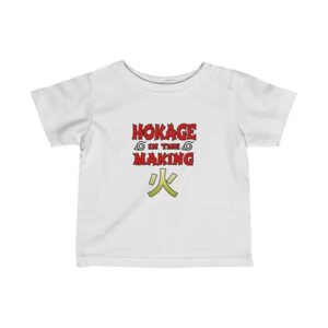 Hokage In The Making Typography Art Cool Naruto Baby Tees