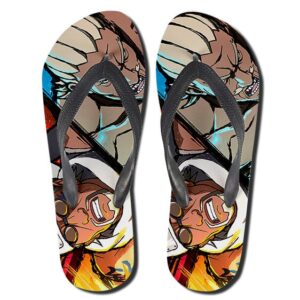 Lightning Ay and Bee Combo Attack Flip Flop Sandals
