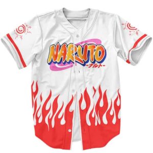 Naruto Uzumaki Logo Hokage Coat Design Baseball Shirt