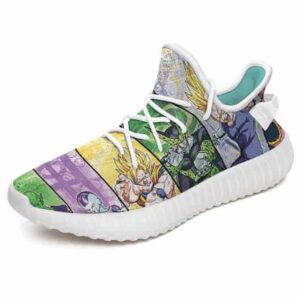 DBZ Protagonists and Villains Vibrant Yeezy Sneakers