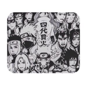 Dope Naruto Characters Monochrome Art Gaming Mouse Pad